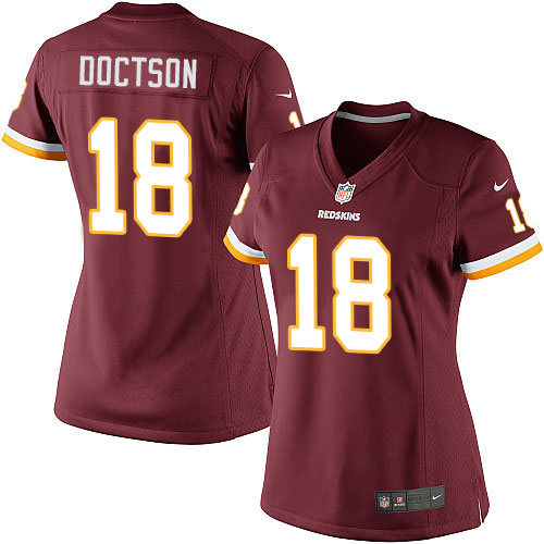 Women's Limited Josh Doctson Nike Jersey Burgundy Red Home - #18 NFL Washington Redskins